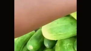 Beautiful Blessing Ochanya Jonah cannot resist when she sees cucumbers she must fuck one