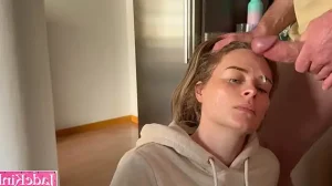 Cute girlfriend homemade facial humiliation